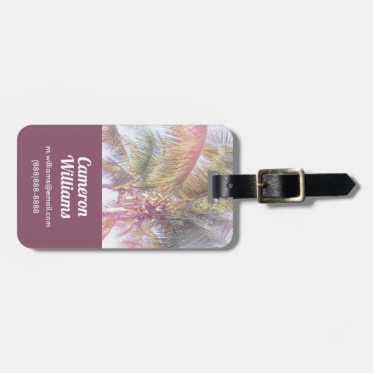 Traumpalme Gepäckanhänger (Vorderseite horizontal)