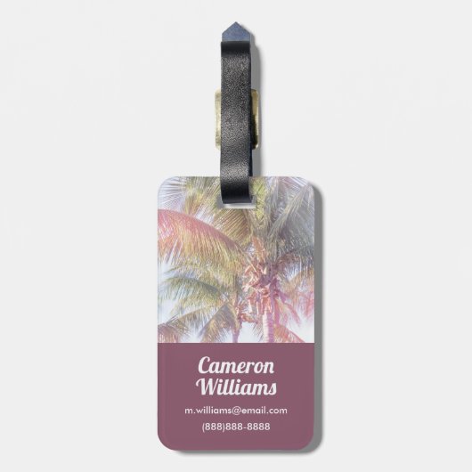 Traumpalme Gepäckanhänger (Rückseite vertikal)