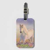 Traumpferd durch Blume laufen Gepäckanhänger (Vorderseite Vertikal)
