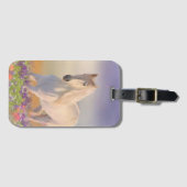 Traumpferd durch Blume laufen Gepäckanhänger (Vorderseite (Horizontal))