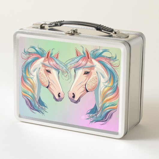 Traumpferde Metall Brotdose (Vorderseite)