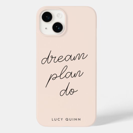 Traumplan Do | Blush Pink Modernes, stilvolles Skr Case-Mate iPhone Hülle (Rückseite)