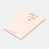 Traumplan Do | Blush Pink Modernes, stilvolles Skr Post-it Klebezettel (angewinkelt)