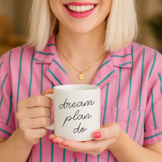Traumplan Do | Moderne Minimalistische Stilschrift Kaffeetasse