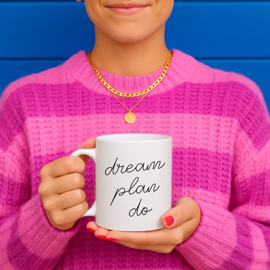 Traumplan Do | Moderne Minimalistische Stilschrift Kaffeetasse