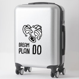 Traumplan DO Mushroom lineart Aufkleber