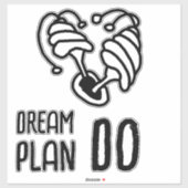 Traumplan DO Mushroom lineart Aufkleber (Blatt)