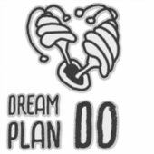 Traumplan DO Mushroom lineart Aufkleber (Vorderseite)