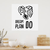 Traumplan DO Mushroom lineart Poster (Küche)