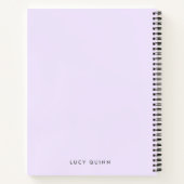 Traumplan Do Pastel Lilac Lila Moderne Feminine Notizblock (Rückseite)