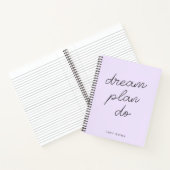 Traumplan Do Pastel Lilac Lila Moderne Feminine Notizblock (Innenseite)