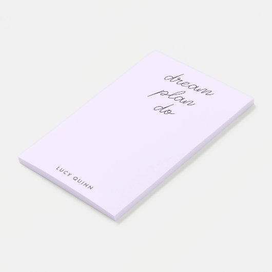Traumplan Do Pastel Lilac Lila Moderne Feminine Post-it Klebezettel (angewinkelt)