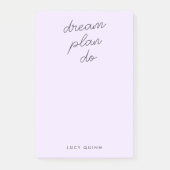 Traumplan Do Pastel Lilac Lila Moderne Feminine Post-it Klebezettel (Vorderseite)