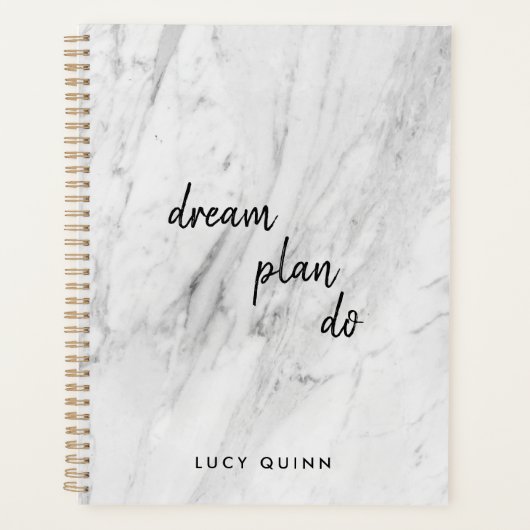 Traumplan Do | White Marble Modernes, stilvolles S Planer (Vorderseite)