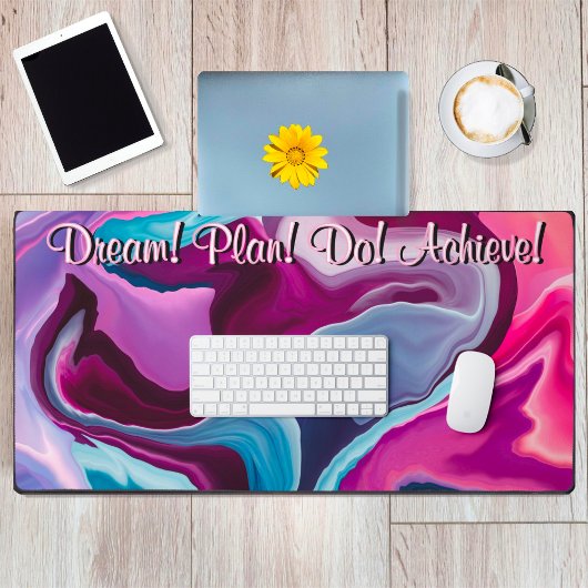 Traumplan erreichen Motivation Abstrakt flüssig Schreibtischunterlage