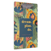 Traumplan Motivierend Abstrakte Blumen Klemmbrett (Rechts)