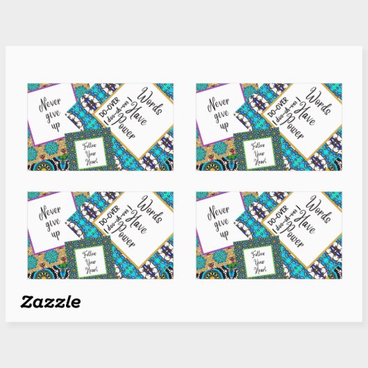 Traumplanen tun rechteckiger aufkleber (Blatt)