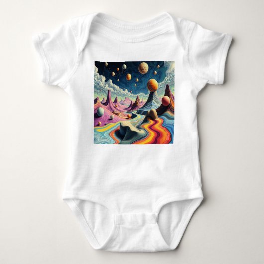 Traumplanet der Farben – Jenseits der Realität Baby Strampler (Vorderseite)