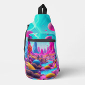 Traumplanet der Farben – Jenseits der Realität Crossbody Bag (Vorderseite)