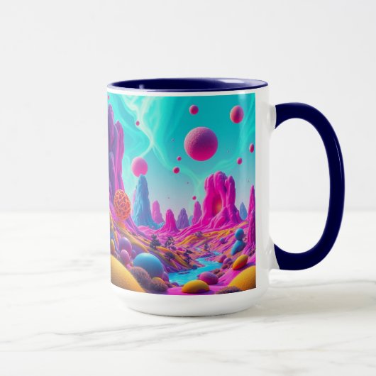  Traumplanet der Farben – Jenseits der Realität Tasse (Rechts)