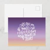 Traumpreispostkarte Postkarte (Vorne/Hinten)