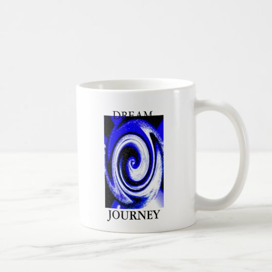 Traumreise blaue Kunst Kaffeetasse (Rechts)