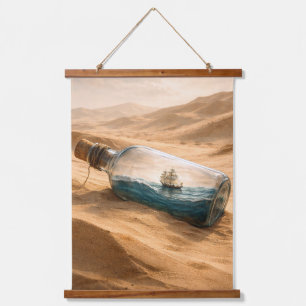 Traumreise-Flaschen-Wandkunst Wandteppich Mit Holzrahmen