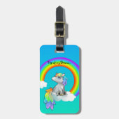 Traumreise-glücklicher Gepäckanhänger (Vorderseite vertikal)