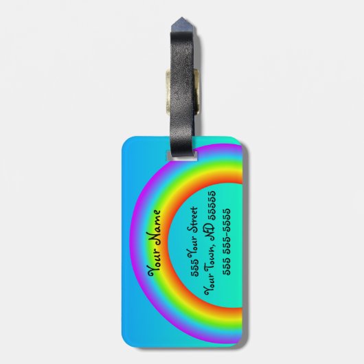 Traumreise-glücklicher Gepäckanhänger (Rückseite vertikal)