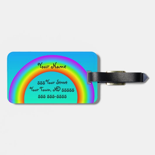 Traumreise-glücklicher Gepäckanhänger (Rückseite horizontal)