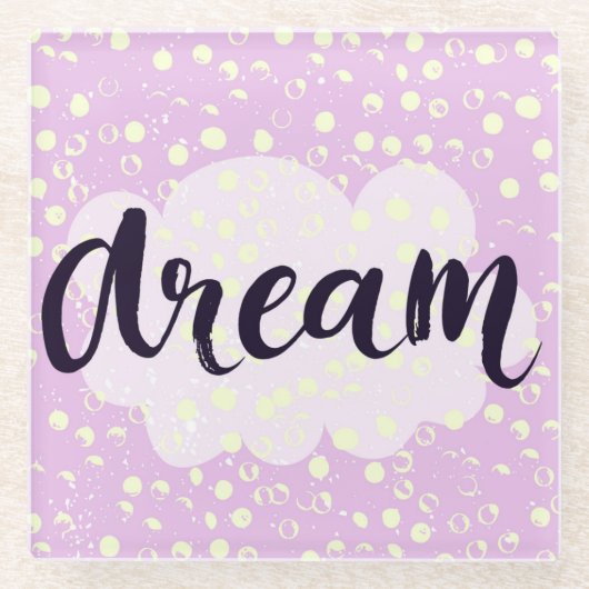 Traumrosa Glasuntersetzer (Vorderseite)