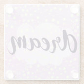 Traumrosa Glasuntersetzer (Rückseite)