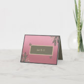 Traumrosa Glitzer Blattwerk Hochzeitskarte Dankeskarte (Vorderseite)