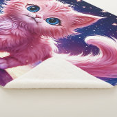 Traumrosa Kätzchen Kinderzimmer einzigartiges Desi Sherpadecke (3/4)