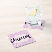 Traumrosa Rechteckiger Pappuntersetzer (Vor Ort)