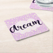 Traumrosa Rechteckiger Pappuntersetzer (angewinkelt)