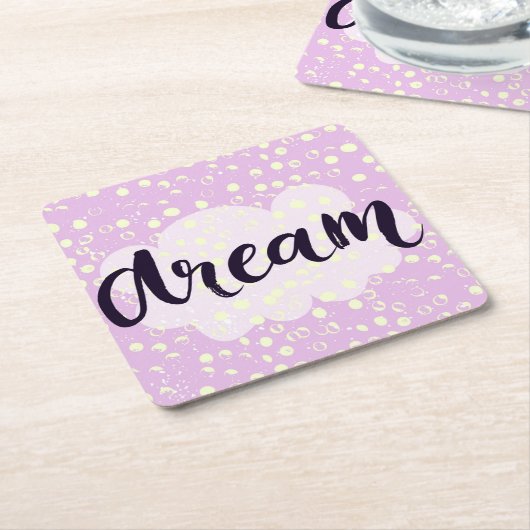 Traumrosa Rechteckiger Pappuntersetzer (angewinkelt)