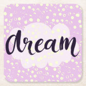 Traumrosa Rechteckiger Pappuntersetzer (Vorderseite)