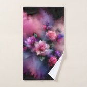 Traumrosa und Lila Rose Wasserfarbe Badhandtuch Set (Handtuch)