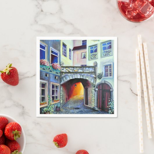 Traumscape Luxemburg böhmische Stadt Serviette (Beispiel)