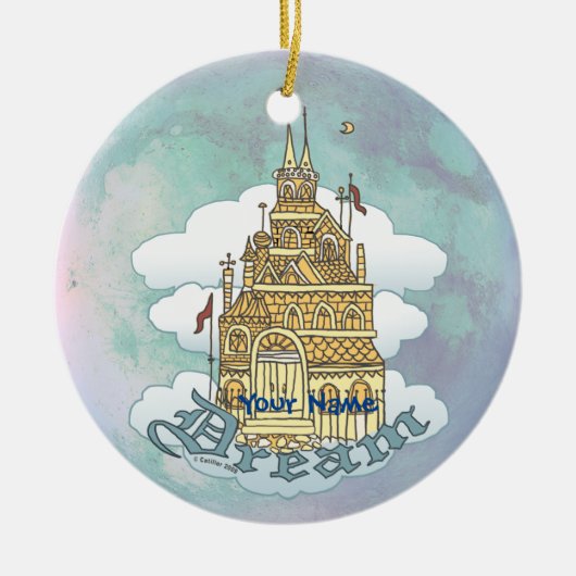 Traumschloss Keramik Ornament (Vorne)