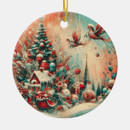 Traumschmuck Keramik Ornament (Vorne)