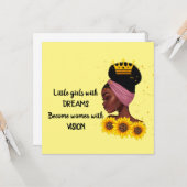 Traumschwarze Girl Empowerment-Zitat Karte (Vorderseite/Rückseite Beispiel)