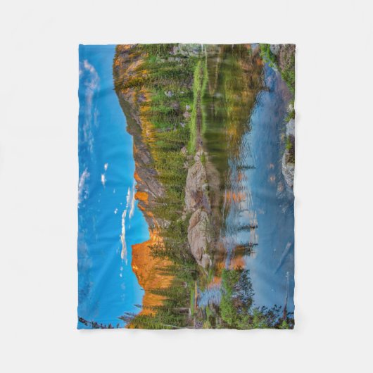 Traumsee Landschaft Fleecedecke (Vorderseite)