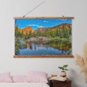 Traumsee Landschaft Wandteppich Mit Holzrahmen (Schlafzimmer)