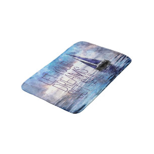 Traumsegel Inspirierender Spruch Ozeanblauer Sonne Badematte
