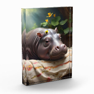 **"Träumskorb: Ein Baby Hippo's Cosy Nickerchen"** Fotoblock