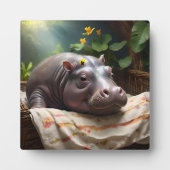 **"Träumskorb: Ein Baby Hippo's Cosy Nickerchen"** Fotoplatte (Vorderseite)