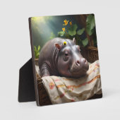 **"Träumskorb: Ein Baby Hippo's Cosy Nickerchen"** Fotoplatte (Vorderseite)