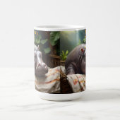 **"Träumskorb: Ein Baby Hippo's Cosy Nickerchen"** Kaffeetasse (Mittel)